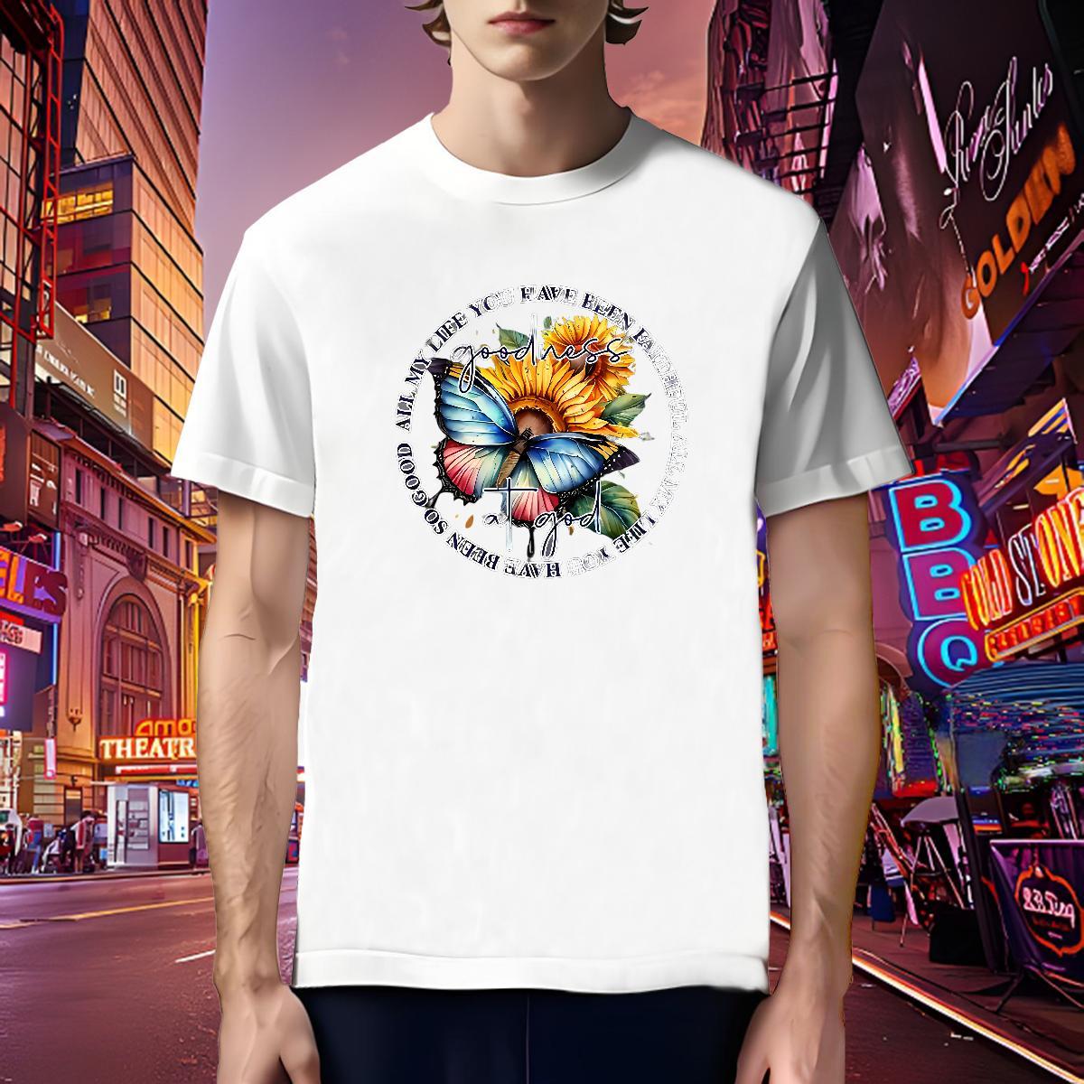 Loose Man T Shirts Butterfly Short Sleeve Soft Sport Skull 230g Cotton Men Tees New Clothes