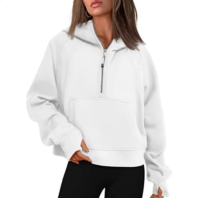 Y2K INS Autumn Winter Long Sleeve Casual Loose Hooded Sweatshirts Fleece Pullover Top with Pockets Outwear Womens Zip Up Hoodies 240812