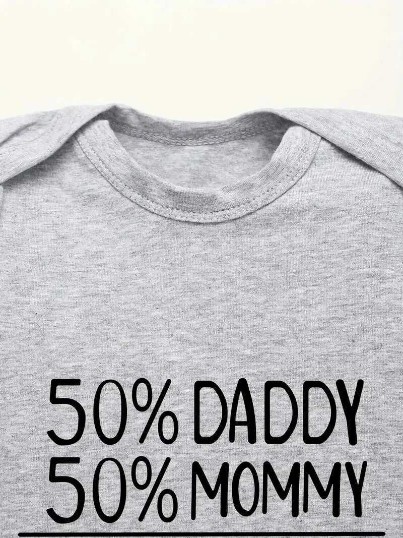 50% DADDY 50% MOMMY 100% Perfect Letter Printing Baby Pants W240812