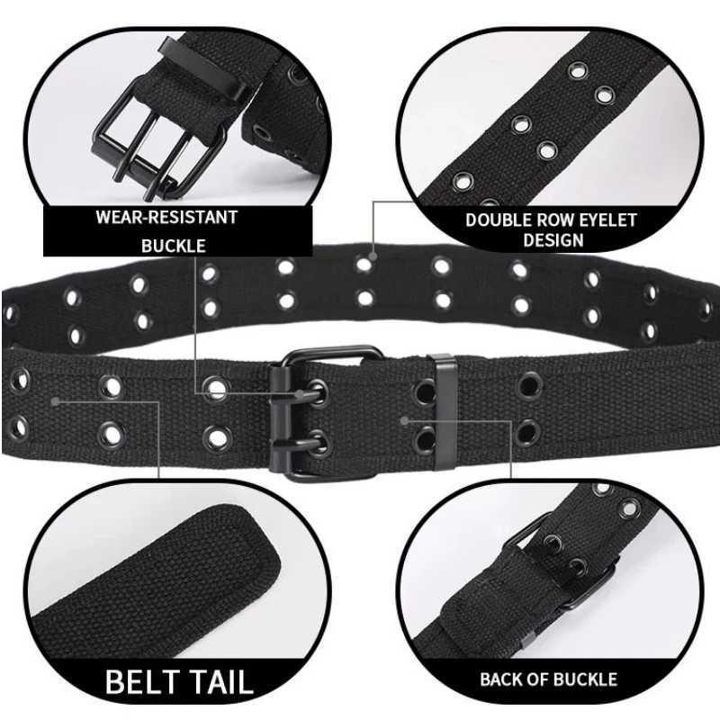 Mens waist belt military canvas nylon webbing tactical belt fashionable casual designer unisex belt high-quality sports belt W240807