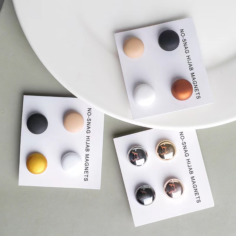 Spray painted electroplated circular magnetic buckle scarf buckle collar clip magnetic suction buckle brooch scarf shawl fixed anti light magnetic buc