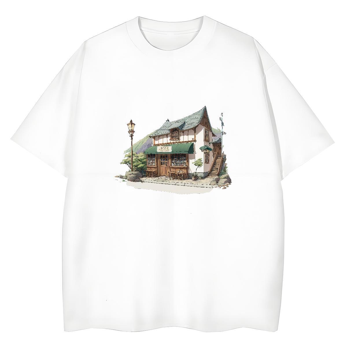 Unisex T-Shirts House Breathable Hip Hop Street Plus Size Custom 230g Cotton Couples T Shirts Fashion Design Clothings