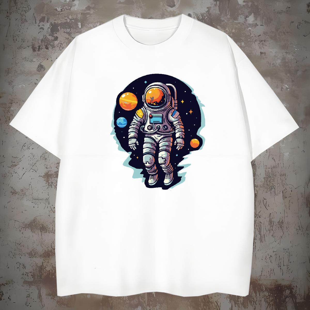 Man T Shirts 230g 100% Cotton universe Outdoor Breathable Short Sleeve Plus Size Cartoon Mens Tshirts Free Shipping Popular Wear