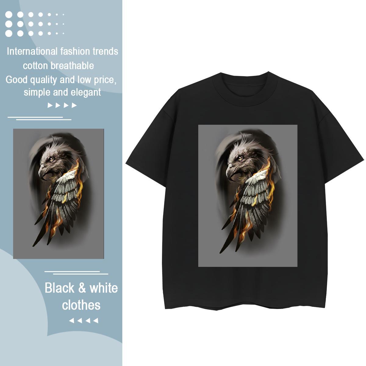 Cool Design Men T Shirts cool Pure Cotton High Street Hip Hop Plus Size Custom 230g 100% Cotton Tshirt for Man Woman Fashion Design Tees