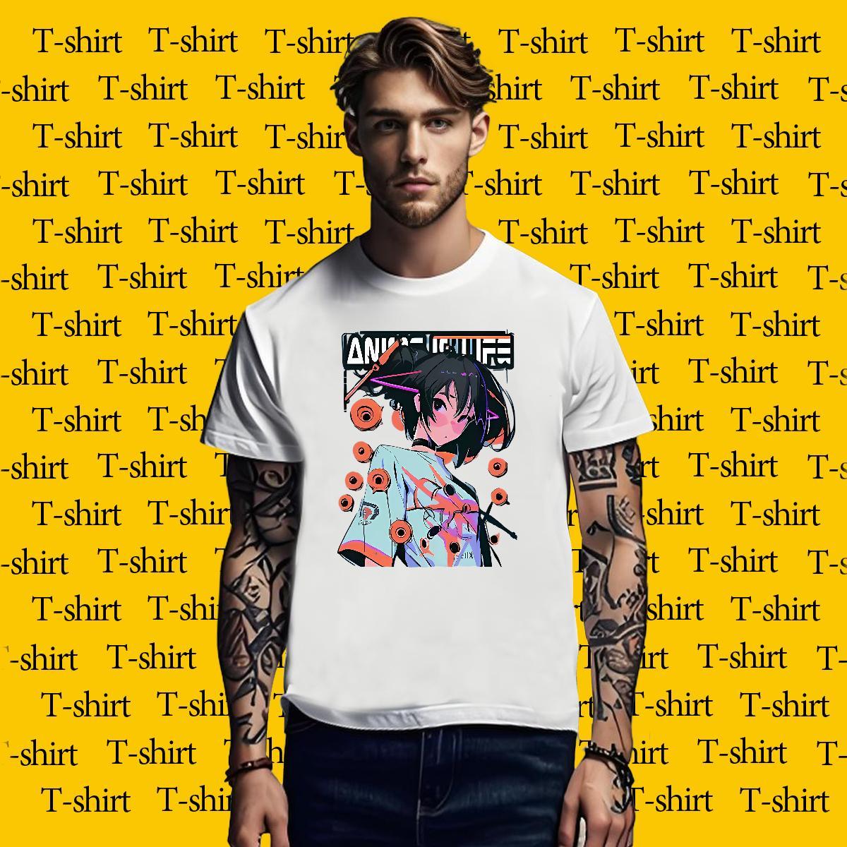 T shirt 230g 100% Cotton game Daily Wear Crew Neck DIY Printed Men Tees 2024 New Comfortable Tees Shirts