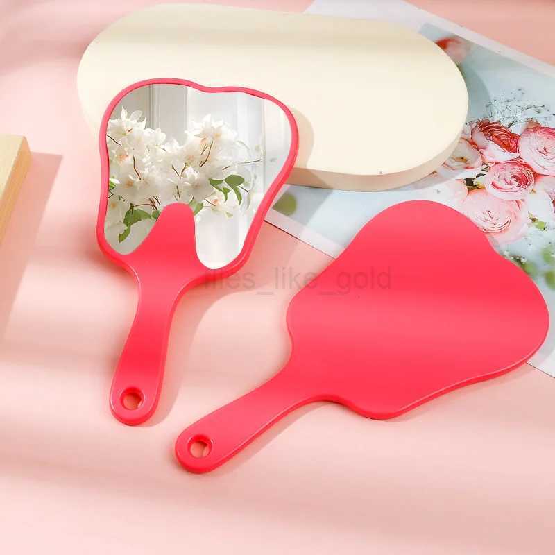 1 dental mirror shaped mirror handheld unbreakable plastic cosmetic mirror dental accessory dental gift W240813