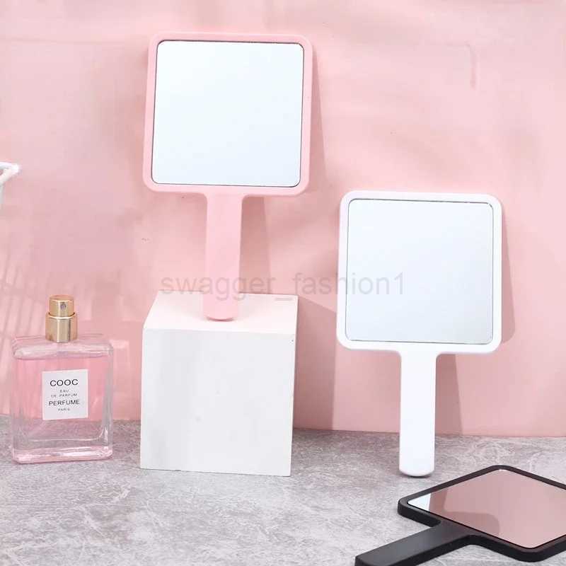 Eyelash Extension Handheld Makeup Mirror Heart Shape Makeup Vanity Mirror with Handle Hand Mirror SPA Salon Compact MirrorsXJ240813
