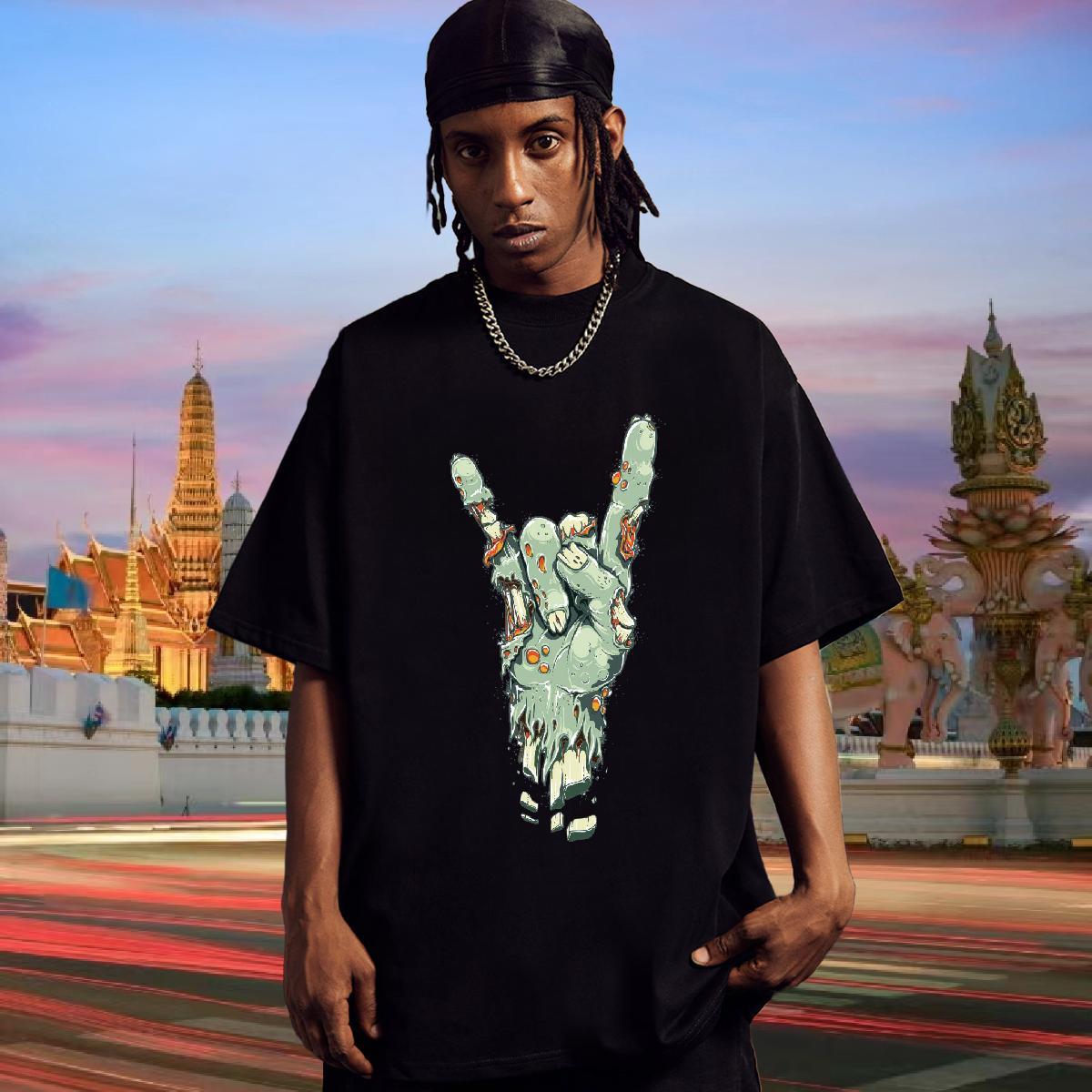 T-Shirts 100% Cotton 230g hands Spring Summer Pure Cotton Customized Print Men Tops Tees New Arrival Brand Tshirts