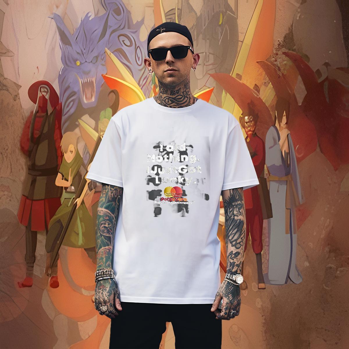 TOP Quality letter T-Shirts Anime Printing Street Men Clothes T-Shirt 230g 100% Cotton 2024 Breathable Crew Neck Custom Cartoon Tshirts