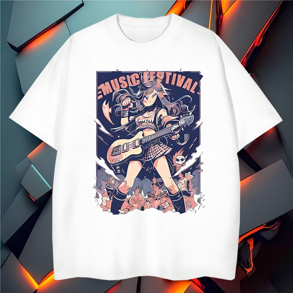 Men T Shirts 230g Pure Cotton america Anime Printing Street Crew Neck Plus Size Cartoon Men Tops Tees Fashion TOP Quality Tee Shirt