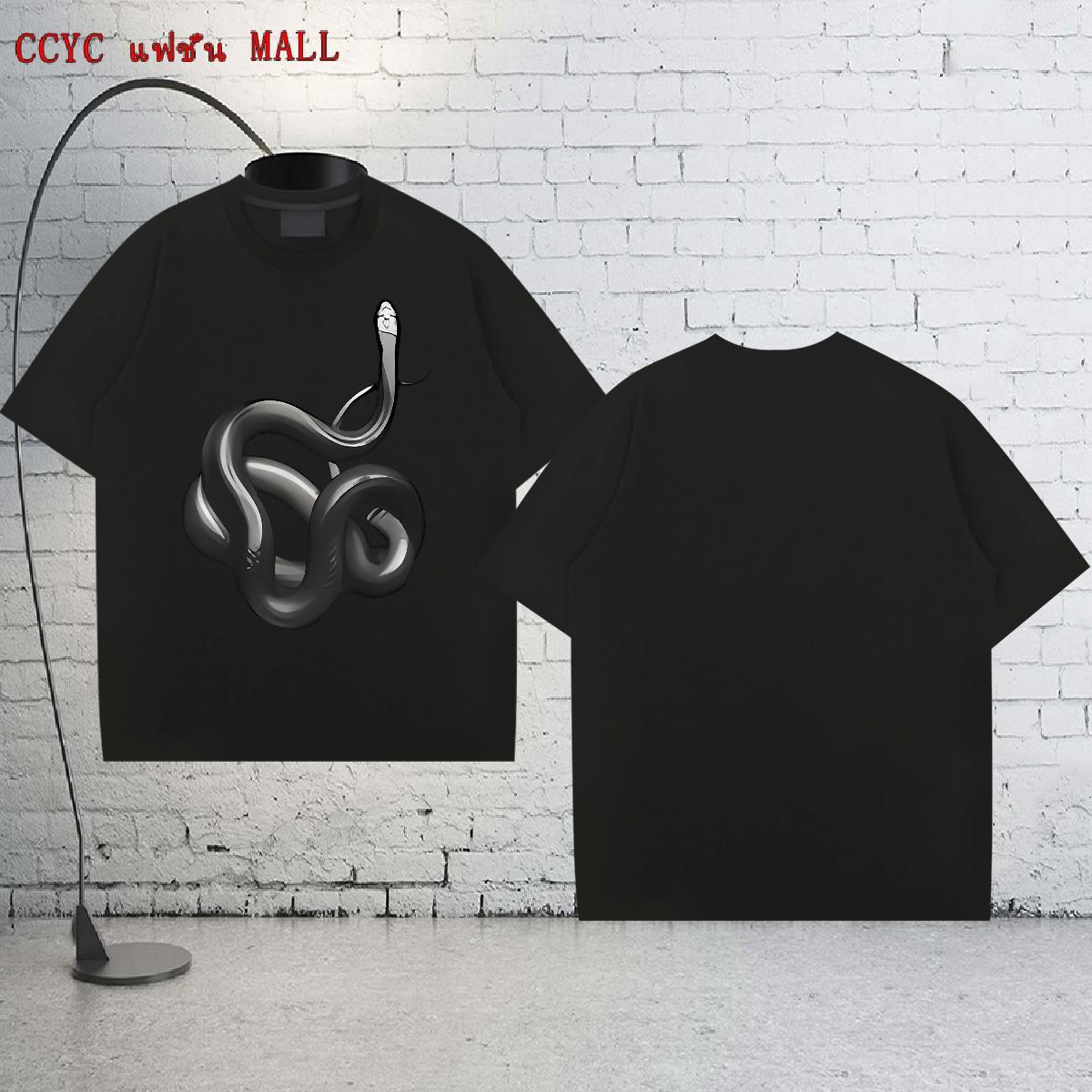 Loose Tshirts Casual Beach 230g 100% Cotton Graphic Crew Neck Breathable snake Man T Shirts Free Shipping Clothings