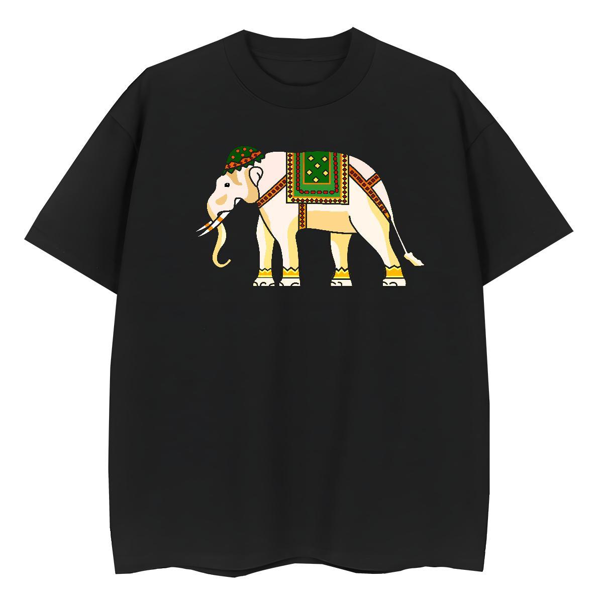 High Quality T-Shirts for Men elephant Breathable Short Sleeve Street Casual Custom Print Plus Size 230g Pure Cotton Men Tees Factory Direct Polos