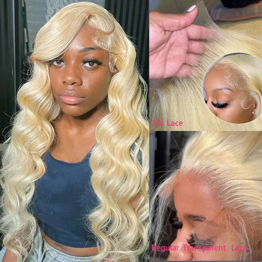Body Wave Hd Frontal 13X6 Wigs Brazilian 613 13X4 Blonde Lace Front Wig Human Hair 100%