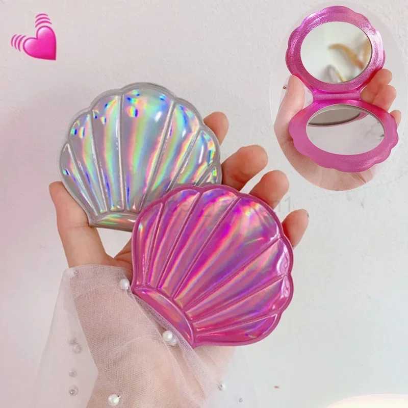 Double Sided Mini Folding Makeup Mirror Portable 2-Face Square Cosmetic Mirror Compact Pockets Mirror for Traveling Womens GiftsXJ240813