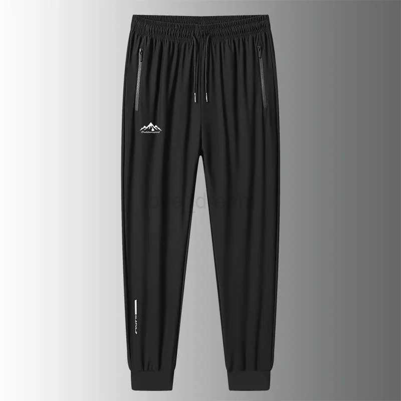 Large Size 7XL 8XL Summer Ice Silk Pants Men Stretch Breathable Straight Quick Dry Gym Sports Jogging Running Casual TrousersXJ240813