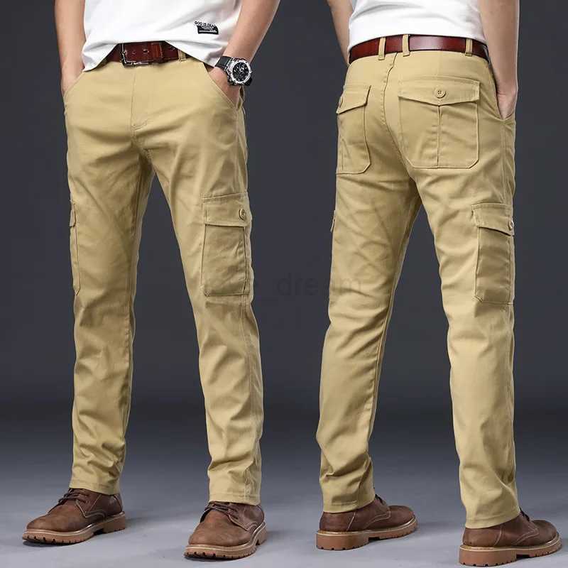 2023 New Mens Cargo Pants Loose Army Tactical Pants Multi-pocket Casual Trousers Pantalon Homme Male Cotton Military OverallsXJ240813