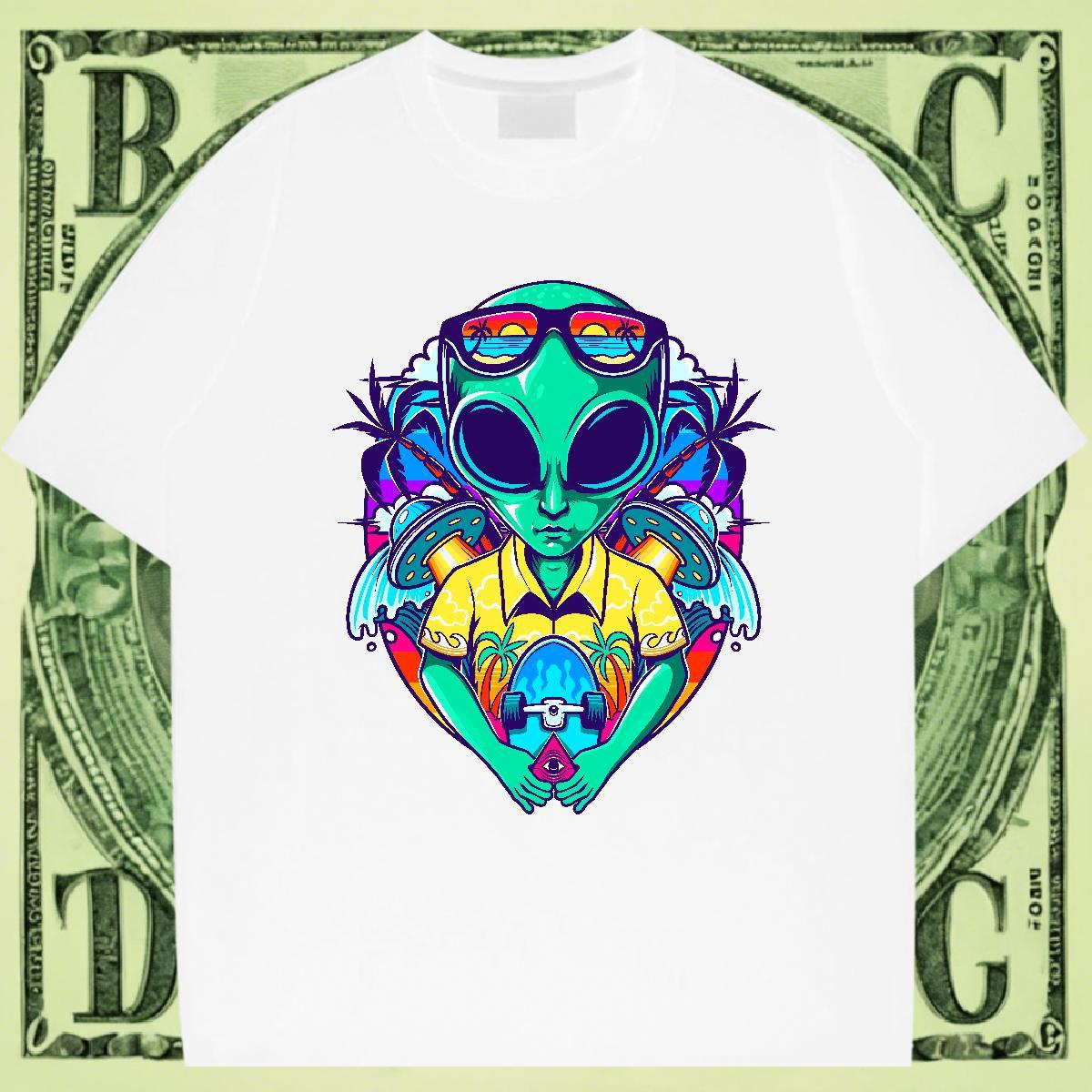 Designer Tshirt for Man Woman Home Outdoor 230g Pure Cotton Anime Print Breathable Crew Neck ET T-Shirts 2024 Tees Shirts