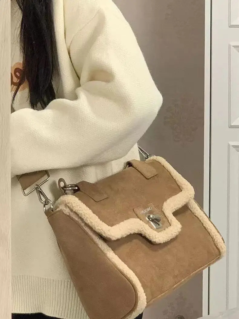 JIAERDI Vintage Brown Tote Bag Women Autumn Winter Handle Large Capacity Shoulder Bag Female Casual Crossbody Bags Briefcase 240813