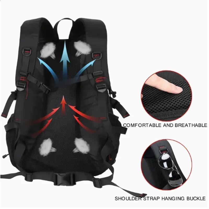 40L waterproof lightweight outdoor hiking backpack mens and womens camping 240813