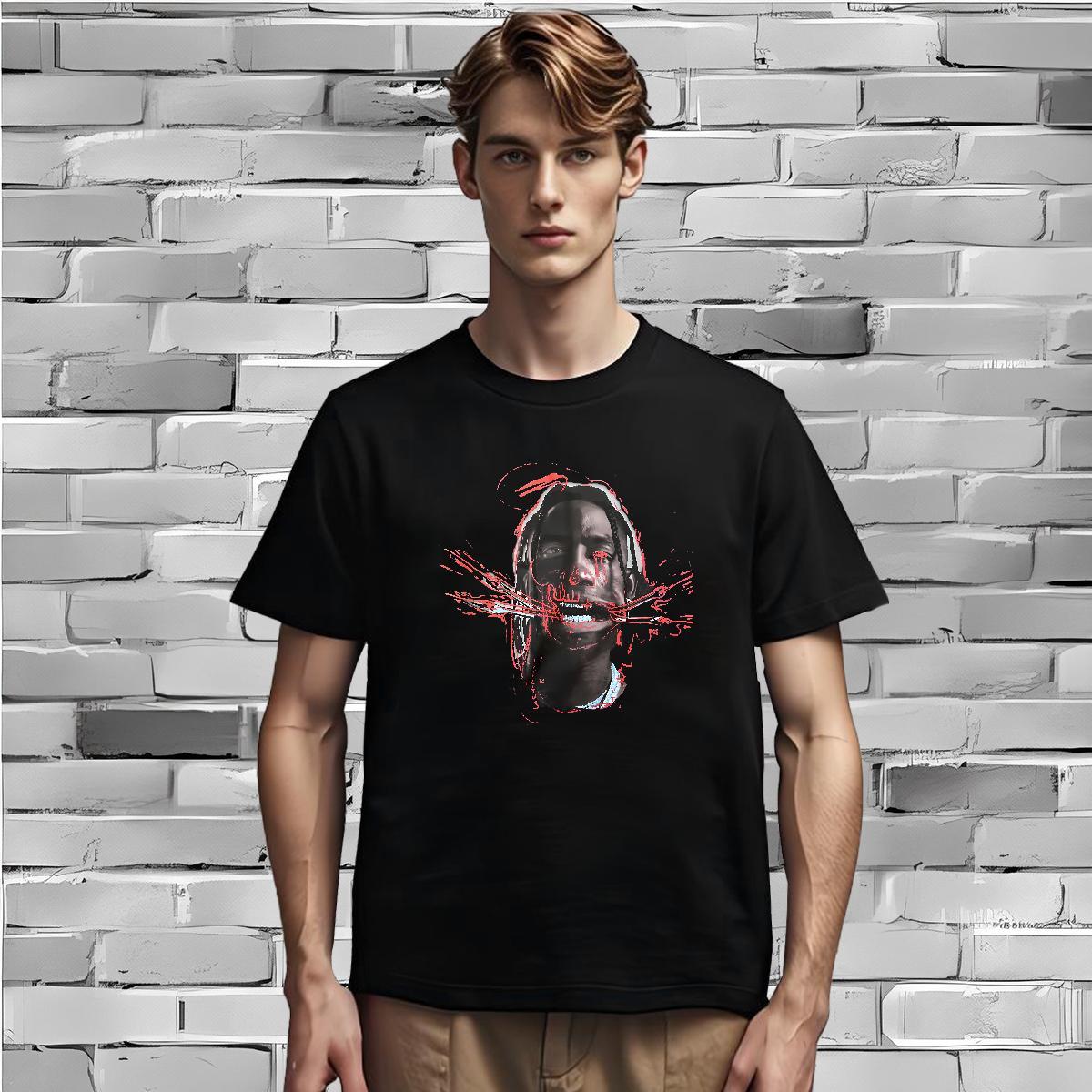T Shirt For Man 100% Cotton 230g portrait Home Outdoor O-Neck Short Sleeve Plus Size Custom Tshirt for Man Woman Casual New Loose Fit Tops