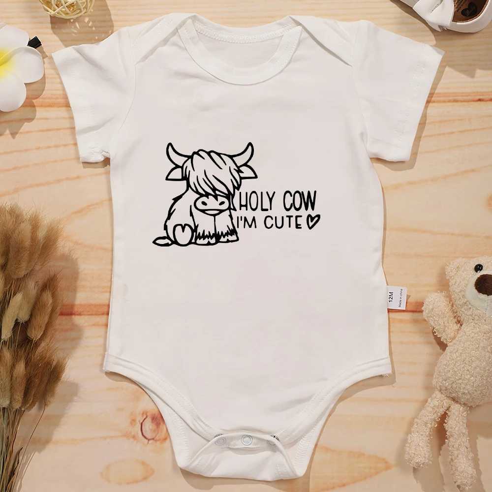 Cartoon cow print pure cotton baby Onesie city street clothing fashionable baby boy clothing tight fitting clothes pure cotton fine fabric newborn clo