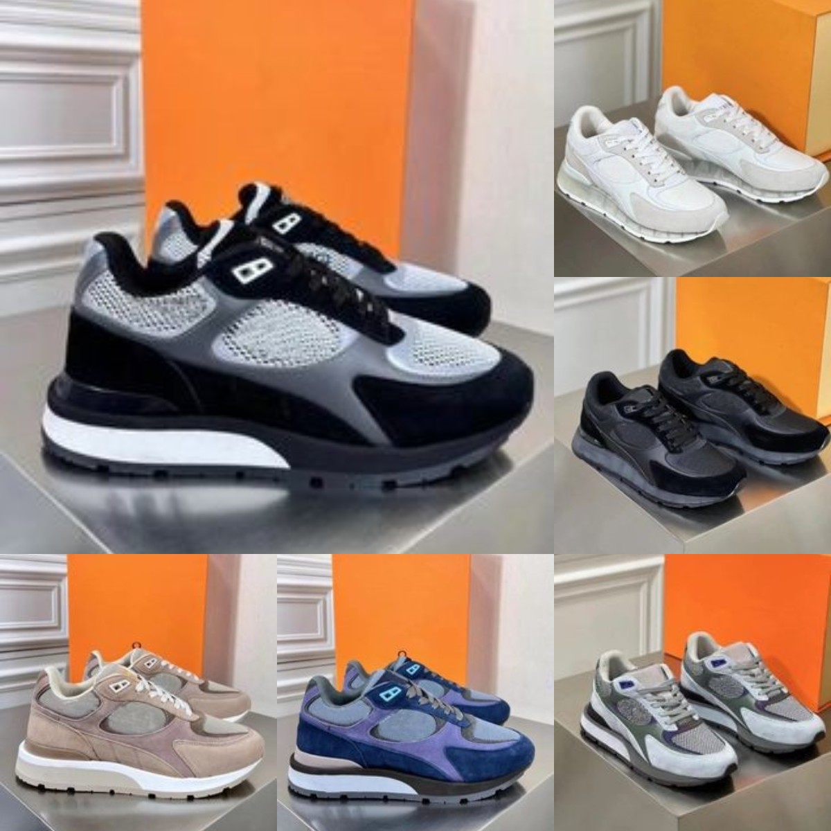 Run Away Sneaker Low Top Sneakers Men Canvas Shoes Mesh & Python-styled Emed Platform Trainers Floral Versatile Driving Comfor Casual Walking SIZE38-46