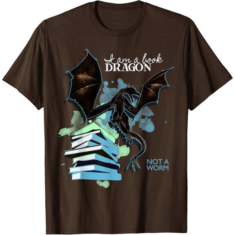 2025S Fashion Designer T Shirt For Mens I Am Book Dragon Not A Worm Funny Reading Lover Gift T Shirt Shirts Tshirt Graphic Tee Casual Tops Clothes Sho