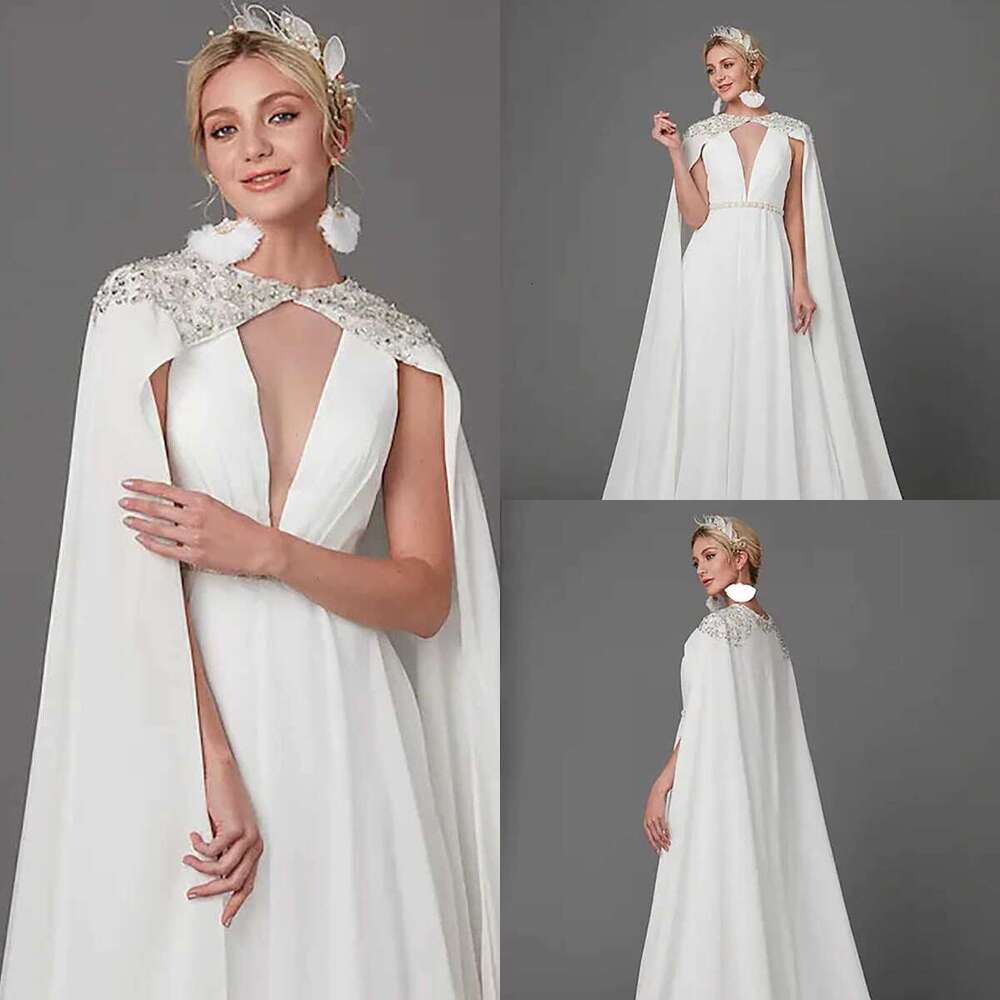 Modern Simple A-Line Gown Wedding Dresses Beaded Crystals Lace Bridal Gowns Big Vestidos De Novia Custom Size Colour
