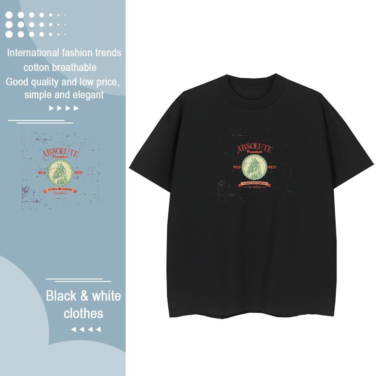 Designer T shirt dog Breathable Beach Custom Printed 100% Cotton 230g Couples T Shirts Fashion Design Top Tees