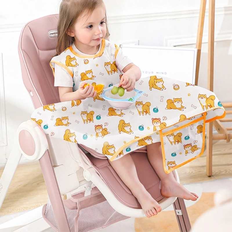 Bibs Burp Cloths Baby Coverall Feeding Bib Child Bib Dining Chair Cover Toddler Drawing Bib Unisex Waterproof Apron Bib for Boy Girl QX2DL4812