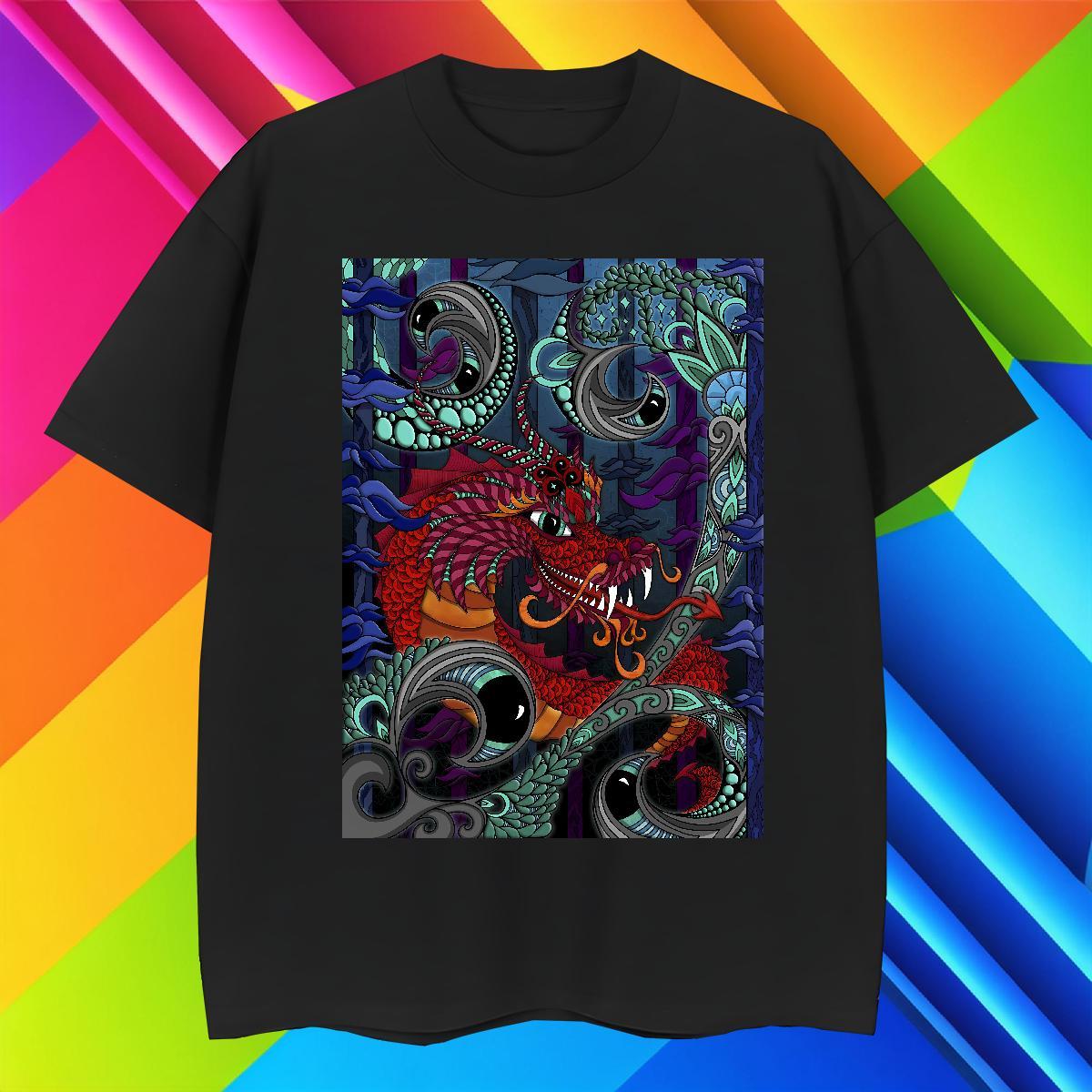 Man T Shirts 100% Cotton 230g dragon Casual Beach Breathable DIY Printed Couples T Shirts Fashion Design Wholesale Top Tees