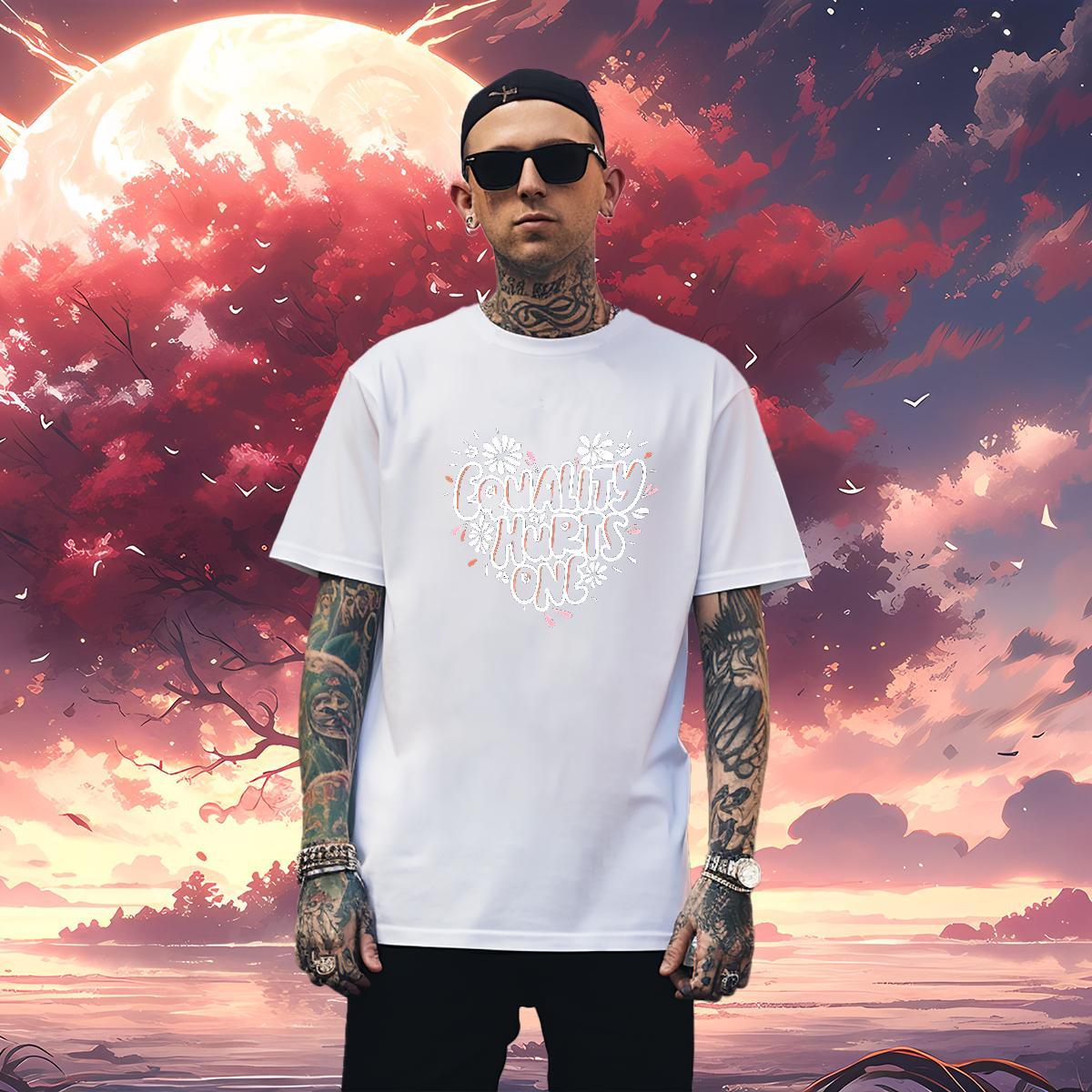 Classic letter T Shirt For Man Home Outdoor Men Tees 230g Pure Cotton Free Shipping Crew Neck Graphic Clothings