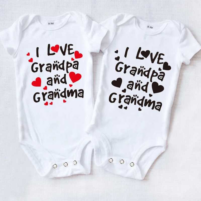 I love grandpas cotton bodysuits and one-piece climbing set baby Fart triangle jumpsuit. Summer I love grandma W240812