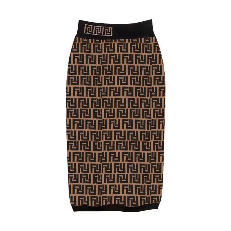 Designer skirt Two Piece Set Women knitting Designer Dress Autumn and Winter Cardigan Sweater Hip Wrap Round Neck Long Sleeve Jacquard Sweater Styling Essentials 5A