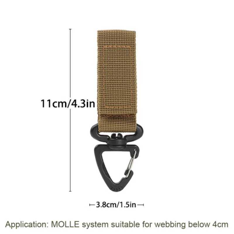 Outdoor nylon Molle tactical backpack buckle key hook webbing buckle system belt buckle suspension camping climbing accessories W240807