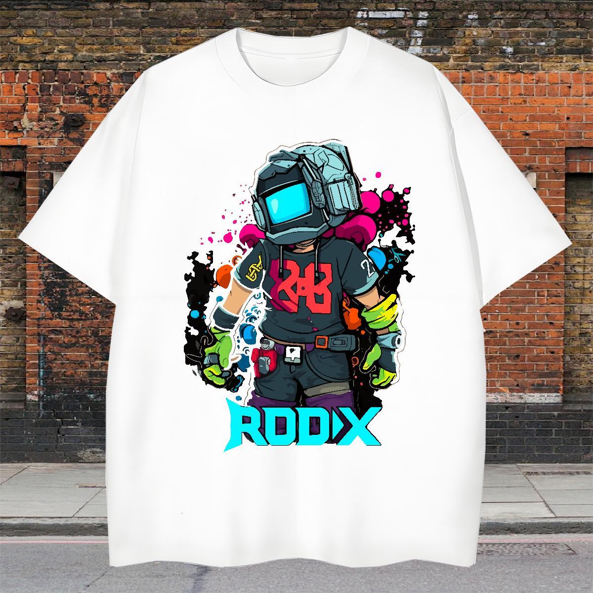 Classic Tshirts Hip Hop 230g Cotton DIY Printed Breathable Soft robot T shirt New Tees