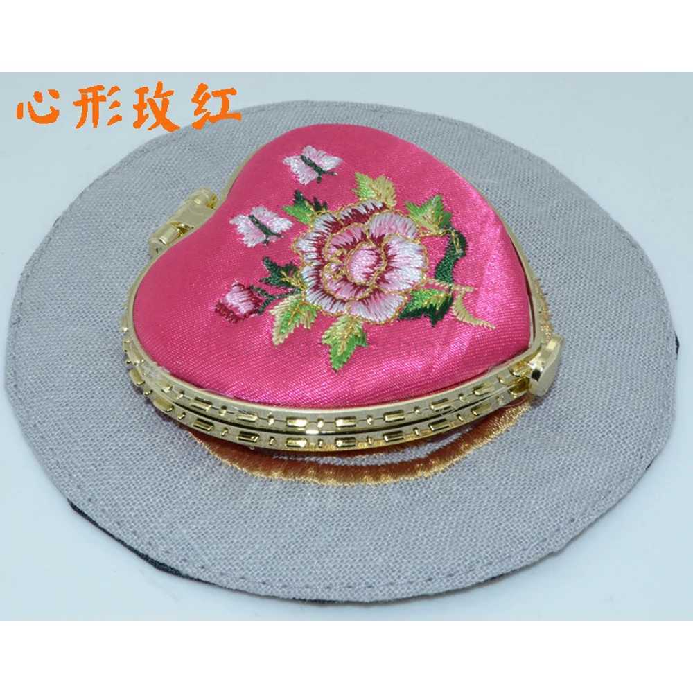 Pocket Novelty Christmas Gift Chinese Traditional Silk Embroidered Makeup MirrorXJ240813