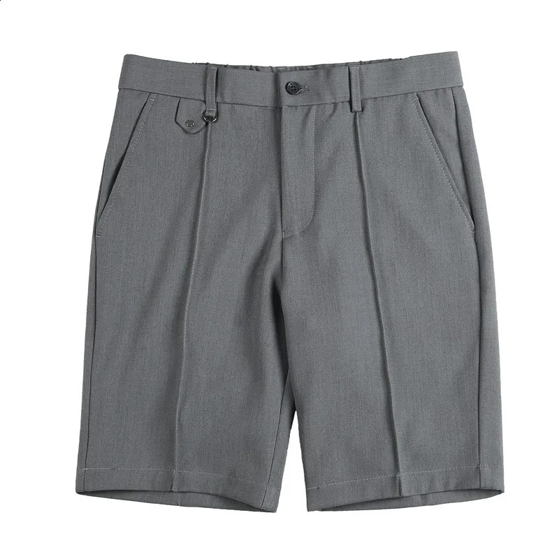 Mens Short Summer Knee Length Thin Elegant Shorts For Men Clothing 2024 Business Casual Slim Fit Office Short Homme Plus Size 240812