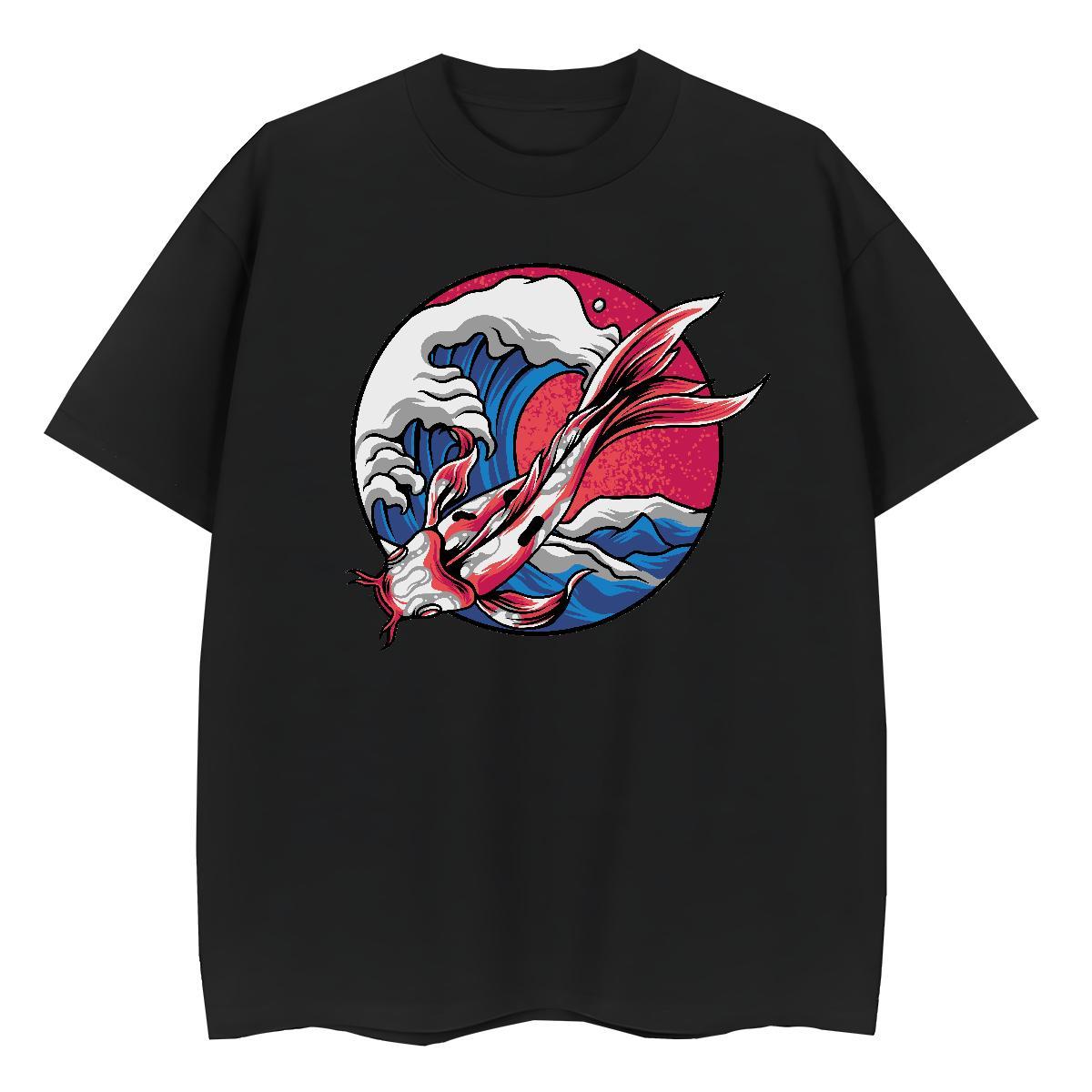 Loose T Shirts Men Breathable Crew Neck Casual Daily Wear Cartoon Print 230g Cotton Mens Tshirts Stylist Tops