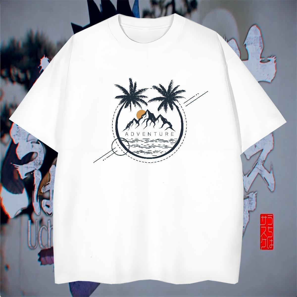Cool Men Tees Street Wear 230g Pure Cotton Anime Breathable Short Sleeve sun Mens T Shirts DIY Customized Tee Shirt