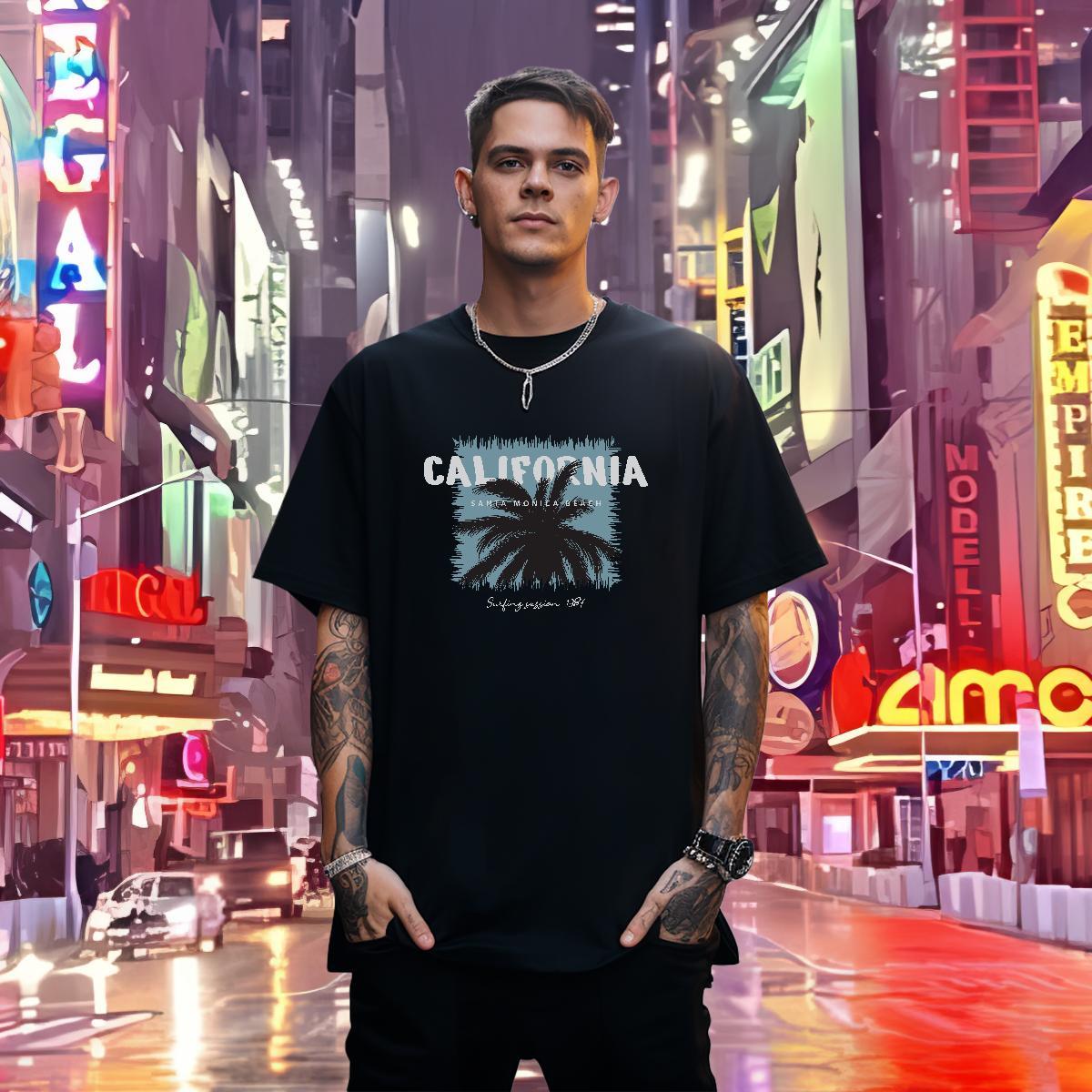 T Shirt For Man 230g 100% Cotton tree Casual Beach Breathable Short Sleeve Plus Size Cartoon Couples T Shirts Factory Direct High Quality Tee Shirt