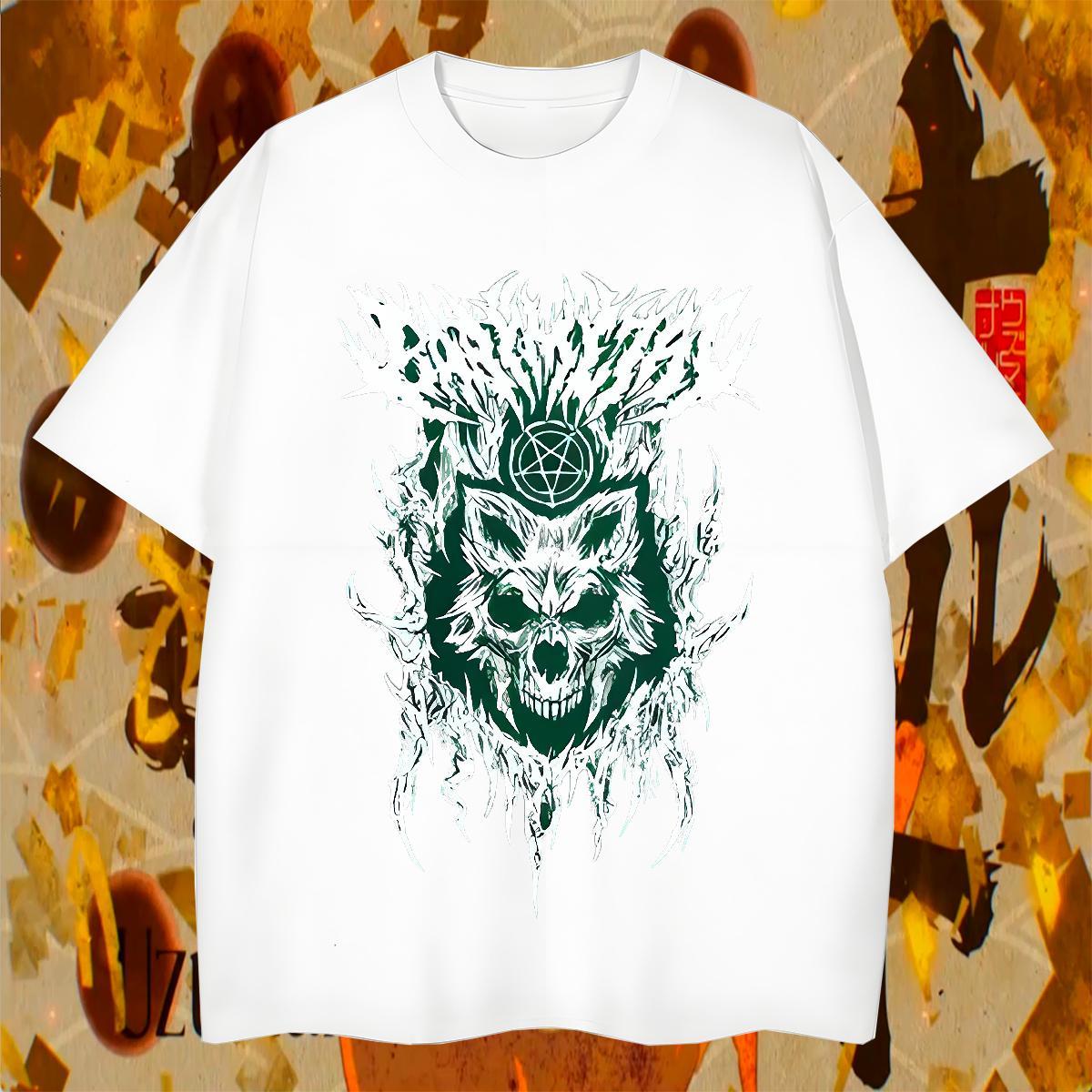 Unisex T-Shirts for Men wolf Breathable Outdoor Customized Print 230g Pure Cotton Couples T Shirts Designer Fashion Tops Tees