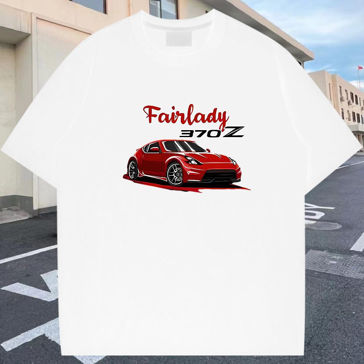 Loose Fit Men Tshirts Daily Outfit 100% Cotton 230g Custom Big Size Crew Neck Breathable car T-Shirts for Men DIY Customized Polos