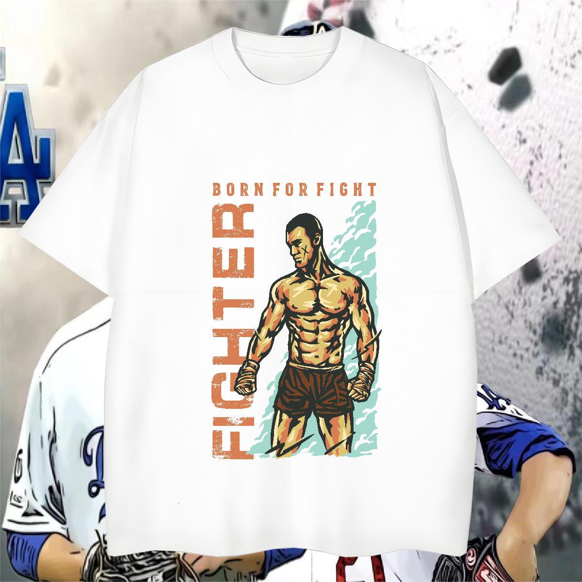 T Shirt For Man 100% Cotton 230g portrait Sport Breathable Oversized 4XL Tshirts Brand Unisex Polos