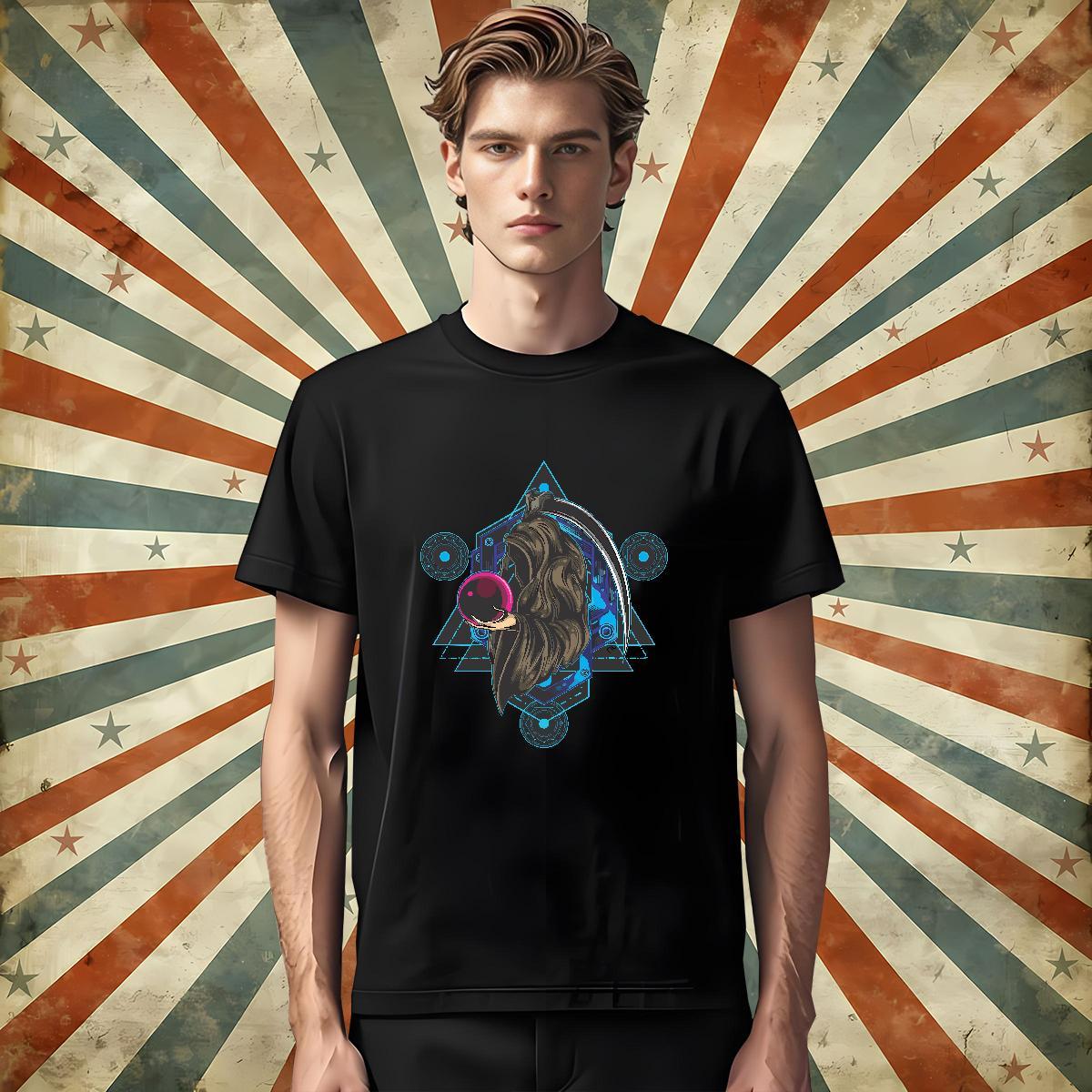 Soft portrait T Shirt For Man Outdoor Tshirt for Man Woman 100% Cotton 230g Wholesale Breathable Crew Neck Custom Print Oversized Clothes