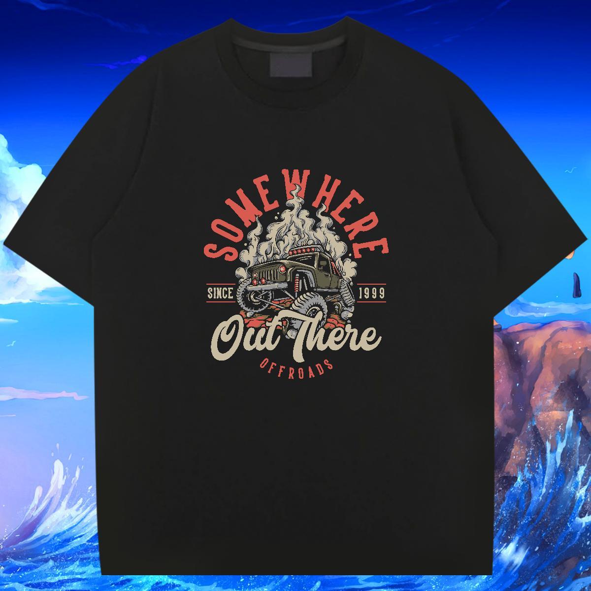 Wholesale Men Clothes T-Shirt Street wear Hip Hop 230g 100% Cotton Floral Print Crew Neck car Mens T Shirts New Arrival Wear