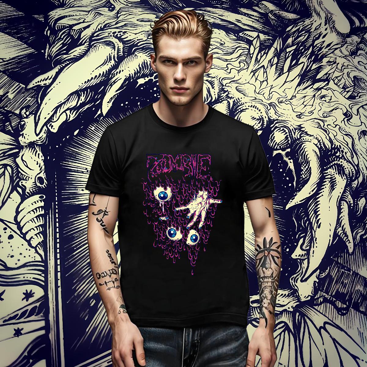 Wholesale Men Tees Outdoor 100% Cotton 230g Anime Print Breathable ET T Shirts Men DIY Tees Shirts