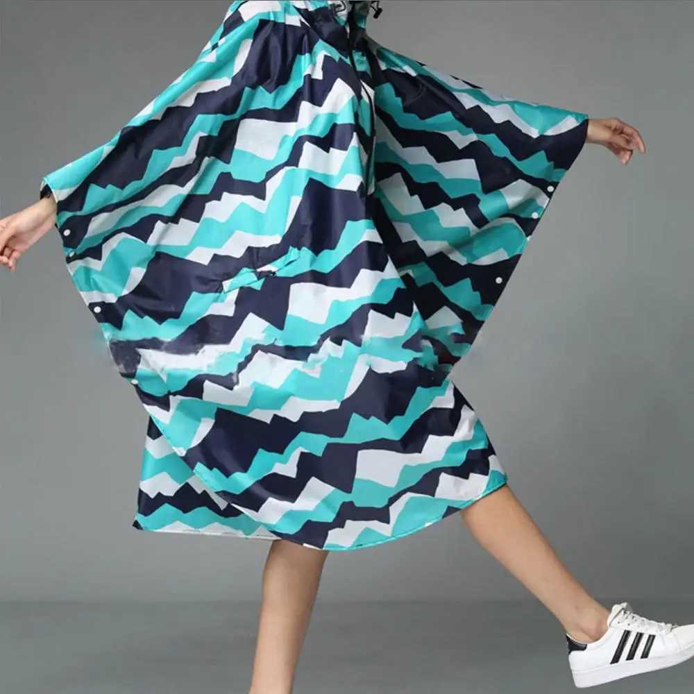 Stylish Hooded Waterproof 1 Pc Multicolor Women Ultra-thin Raincoat Outdoor Long Poncho Rain Coat Rainwear Poncho Suit Y240810