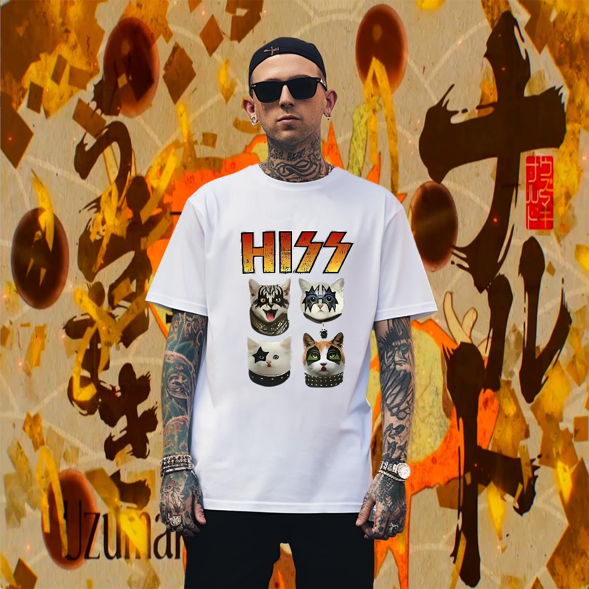 Mens T Shirts 100% Cotton 230g cat Spring Summer Crew Neck Breathable Custom Printing Men Tshirts Designer Fashion Brand Tops