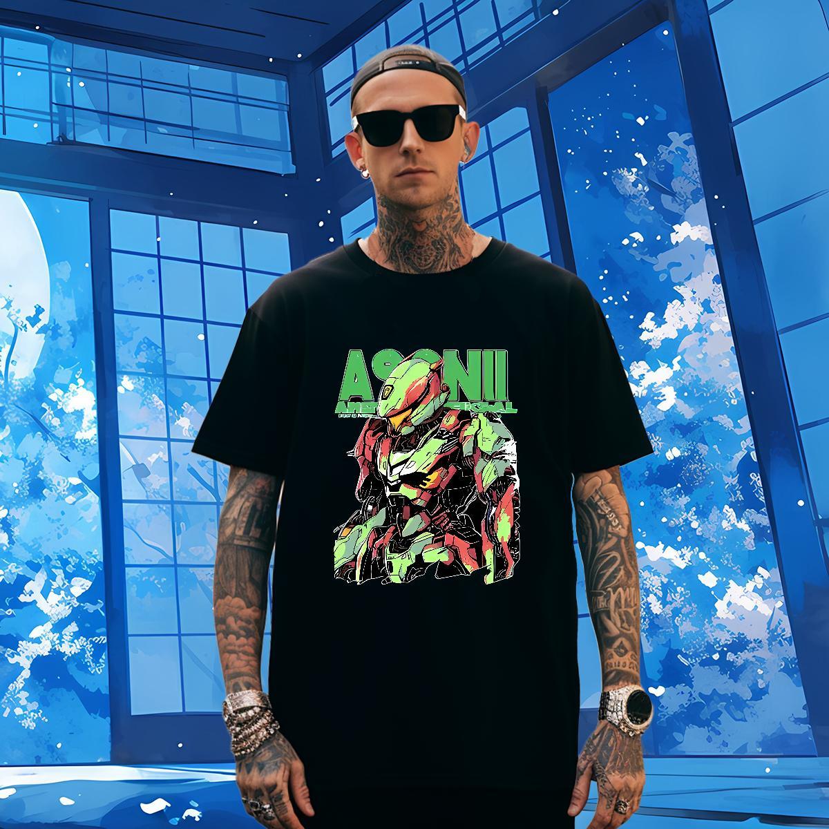 Designer robot T Shirts Men Beach Men Tees 100% Cotton 230g 2024 New Crew Neck Oversized 4XL Tops Shirt